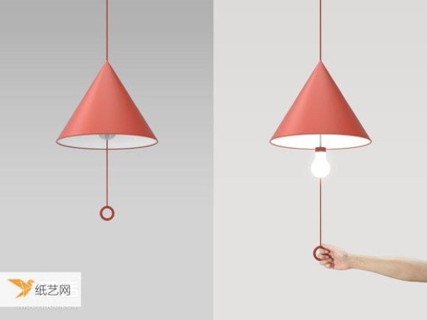 The lamp has been torn off. The designer deliberately designed a fake hanging chandelier.