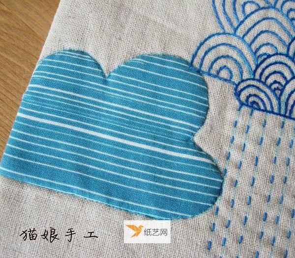 Use non-woven fabric to make beautiful Xiangyun table mats