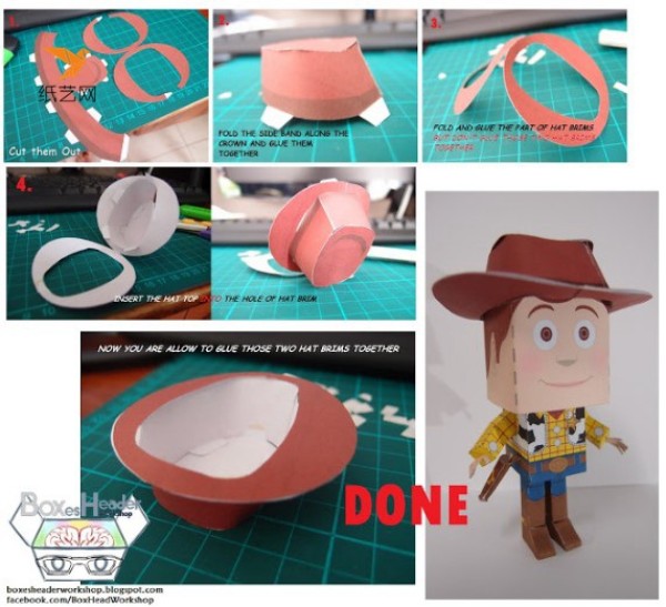 [Paper Model] Toy Story Sheriff Woody paper model drawings free download