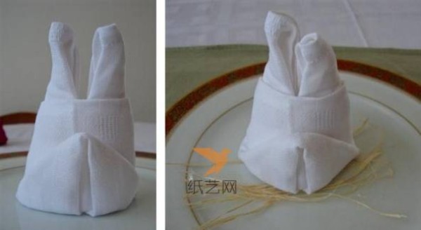 Illustrations of napkin folding