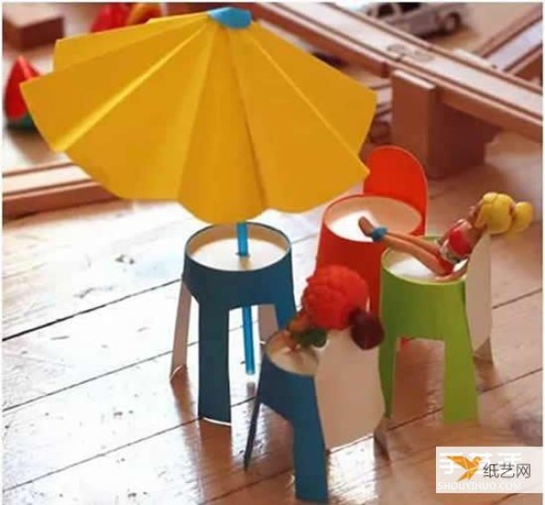 A very simple illustration of how to make a beach umbrella for young children.