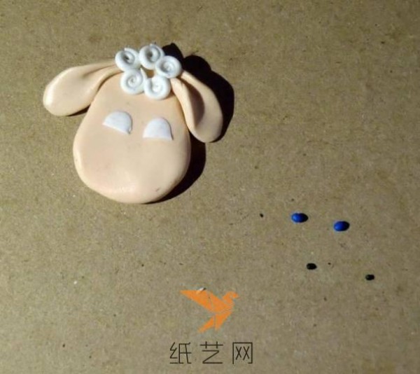 Tutorial on how to make a cute little sheep clay painting for Christmas gift