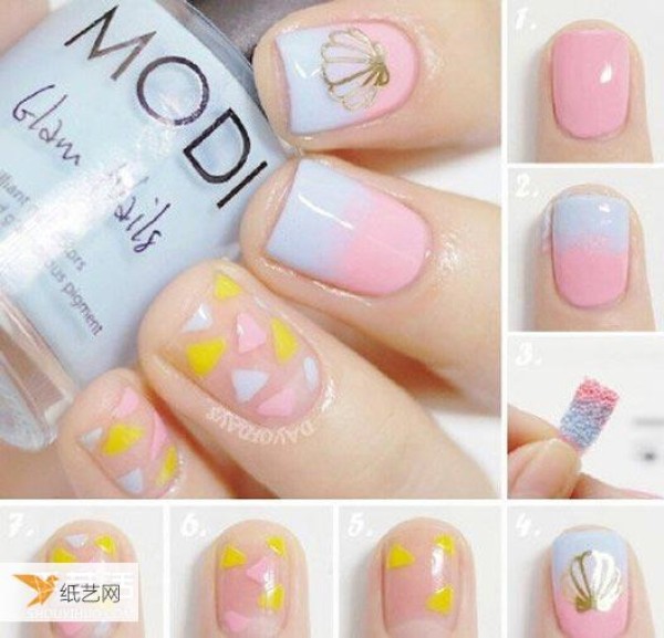 Fashionable looking summer manicure picture tutorial pictures