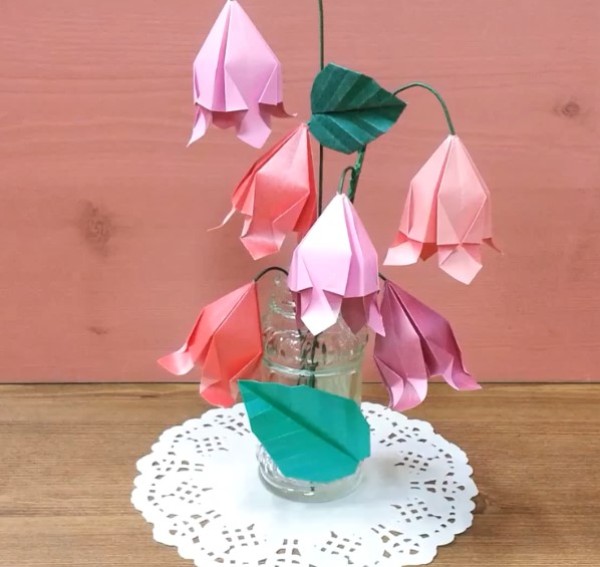 Simple origami flower origami bellflower origami video tutorial