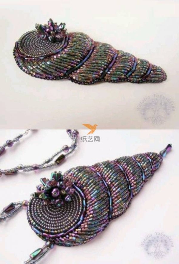 Tutorial on how to make a snail-style beaded necklace Beading tutorial