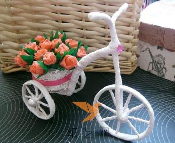 Romantic bicycle rose basket making tutorial