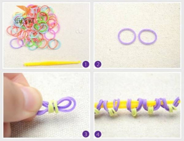 Crochet tutorial Man Tingfang Rubber ferrule crochet bracelet making tutorial