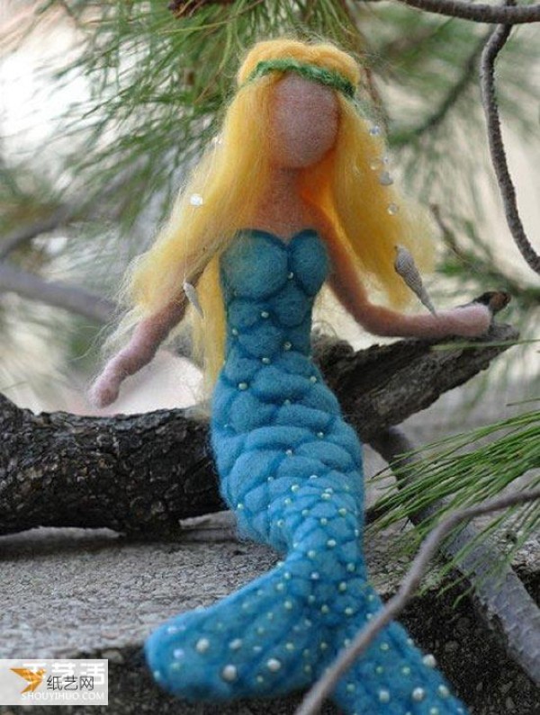 Appreciation of pictures of wool felt works that completely ruined the mermaid image