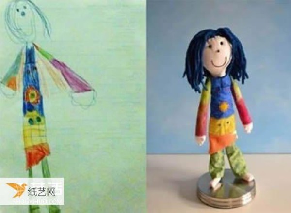 Let childrens imagination become reality with a creative handmade graffiti doll picture