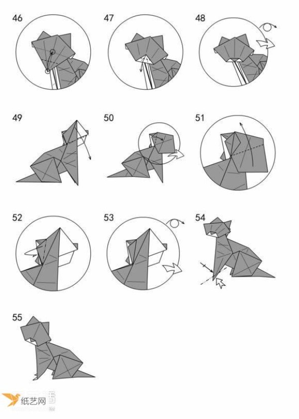 How to fold cute three-dimensional paper cats