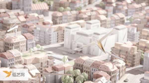 Appreciation of pictures of paper model works of a very realistic city