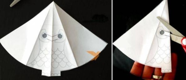 Three-dimensional coloring owl baby childrens handmade tutorial