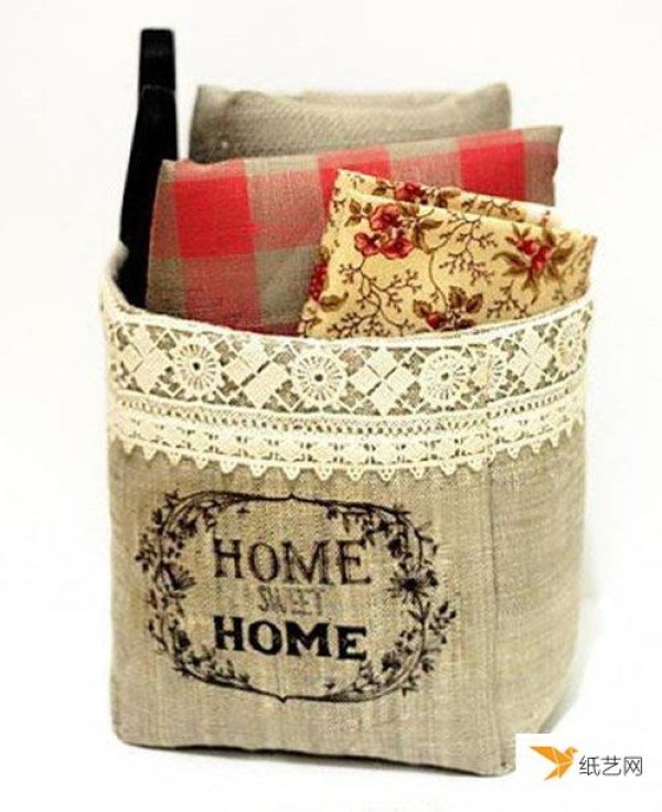 Tutorial on how to hand-make personalized forest-style storage baskets using non-woven fabrics