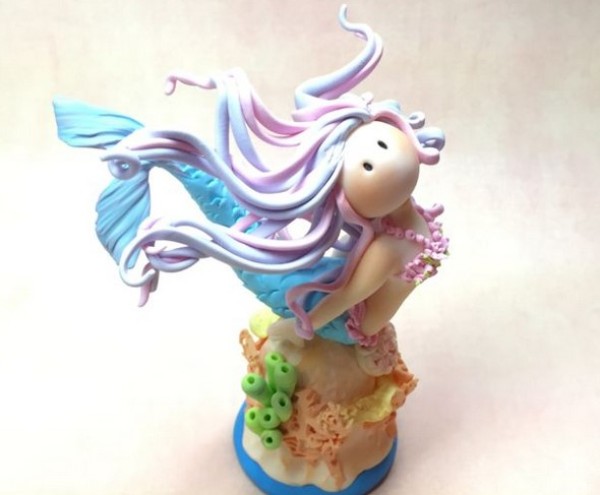 Illustrated tutorial on how to make a beautiful mermaid from super beautiful polymer clay