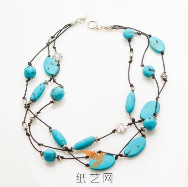 Ultra-light clay imitation turquoise necklace DIY necklace is beautiful as a New Year gift