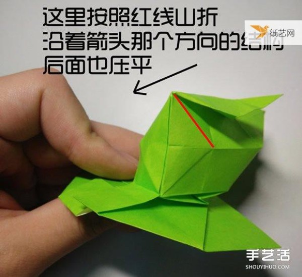 Illustration of the steps of origami of a very cute three-dimensional duck