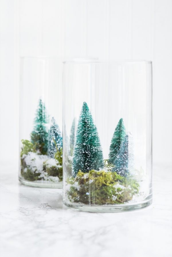 diy mini miniature snow mountain landscape