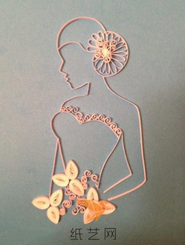 Fairy-like Paper Quilled Bride Silhouette Making Tutorial