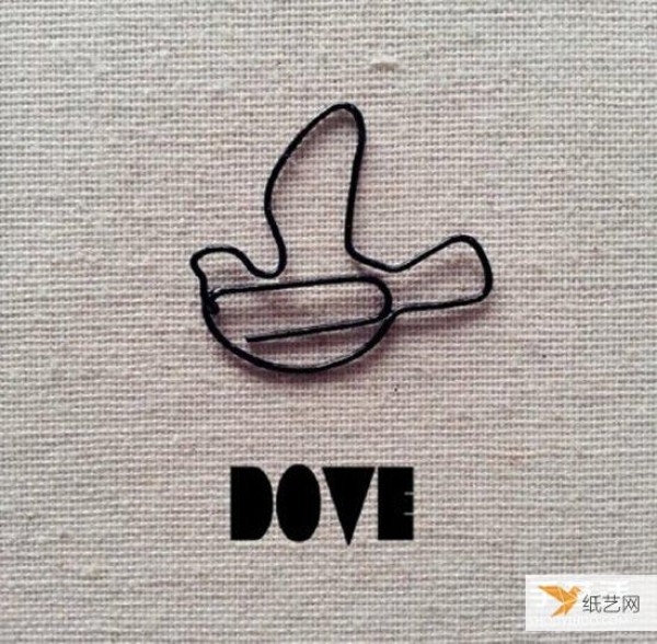 Pictures of simple paper clip handicrafts made by children themselves