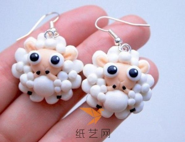 Tutorial on making Christmas gift little sheep earrings