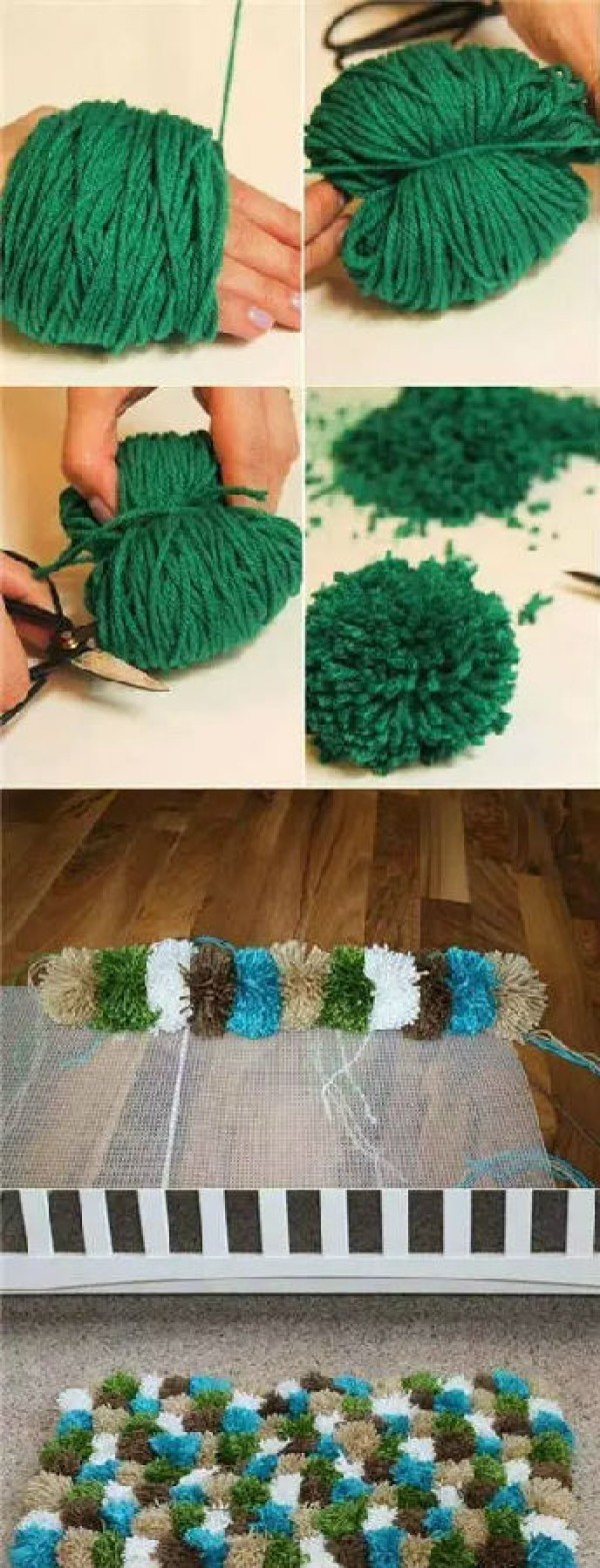 Don’t throw away the clothes you don’t wear, turn them into rugs! Turning waste into treasure!