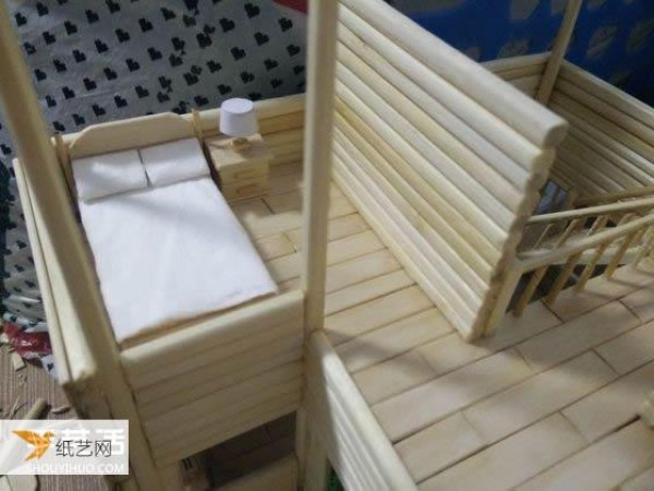 A complete step-by-step guide to hand-making a realistic villa model using disposable chopsticks