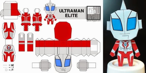 [Paper Model] Illustrated tutorial for handmade paper model of cartoon cute Ultraman