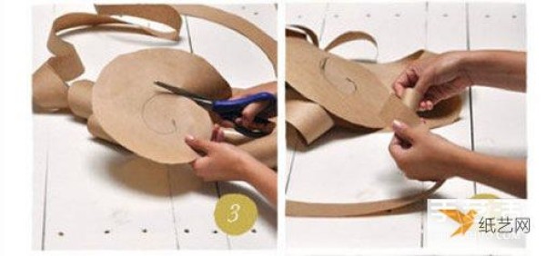 Tutorial on how to make roses from kraft paper that can be used as beautiful wall decorations