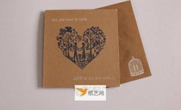 Use kraft paper to fold beautiful invitations