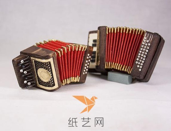 Ultra-exquisite simulation miniature accordion crafts New Year gift making tutorial