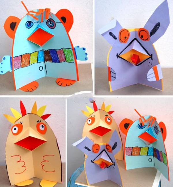 Cute three-dimensional handmade little monster tutorial for children