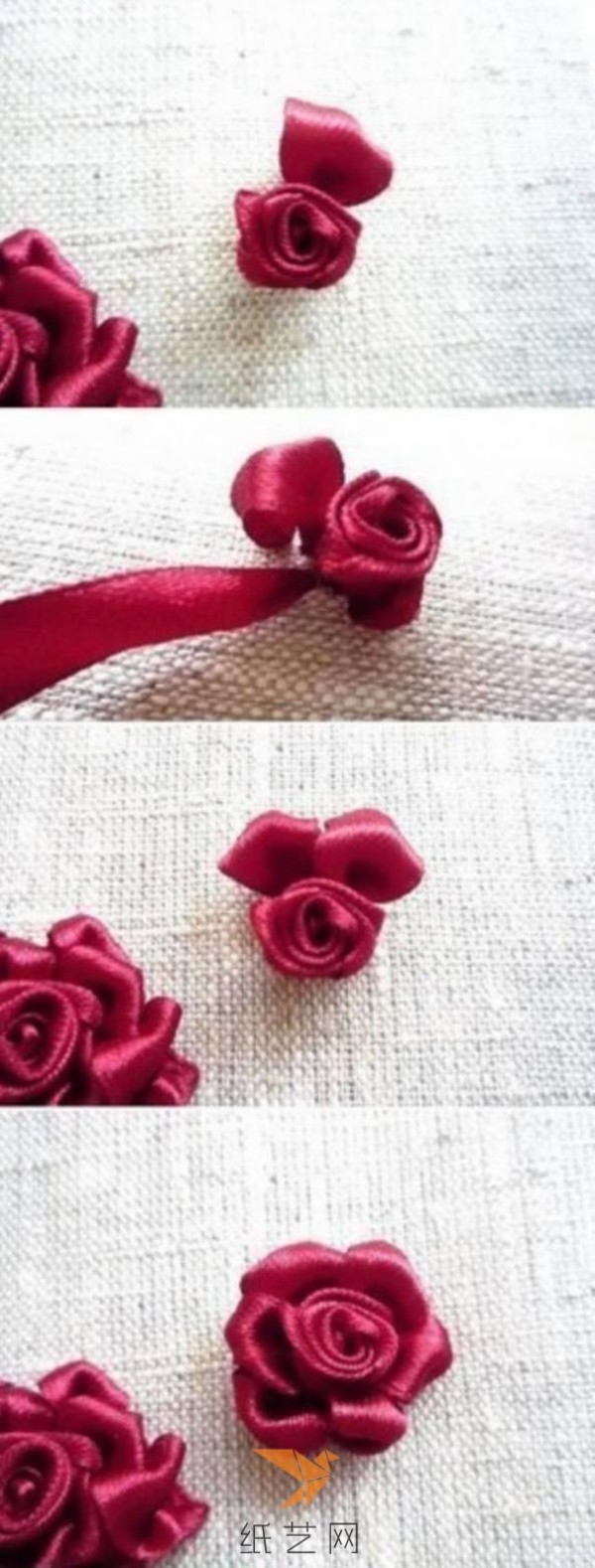 Ribbon embroidery rose tutorial embroidery fabric tutorial