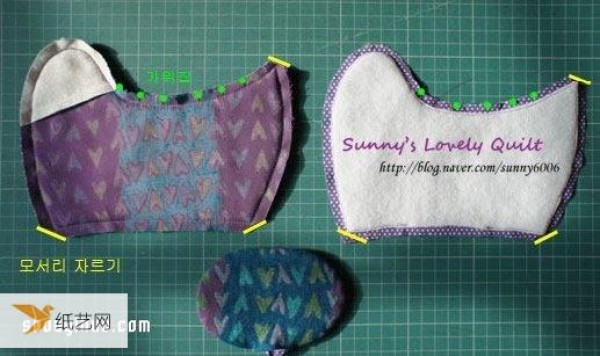 Illustrated tutorial on how to make a little rooster storage basket using non-woven fabrics