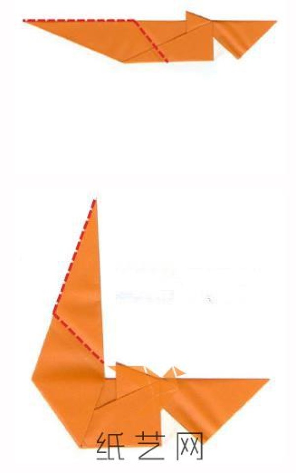 Simple origami duck making tutorial for children