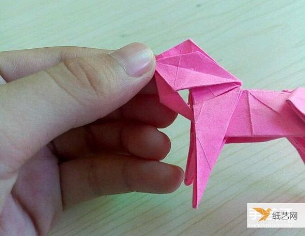 Super detailed 3D horse origami illustrations by Hideo Komatsu