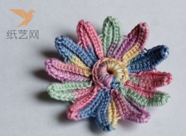 Colorful chrysanthemum wool crochet tutorial wool crochet colorful chrysanthemum knitting tutorial