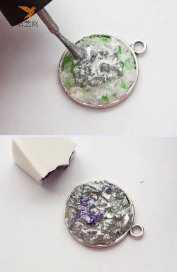 Tutorial on turning waste into treasure: a personalized pendant made from broken glass bottle residue