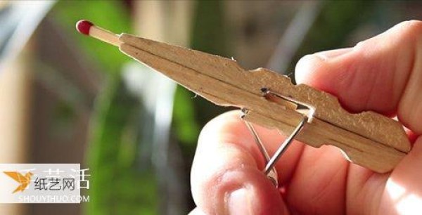 Use wooden clips to make your own personalized toy gun