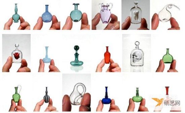 Appreciation of pictures of mini handmade glass bottles made by Kiva Ford