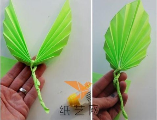 Simple three-minute origami leaf making tutorial