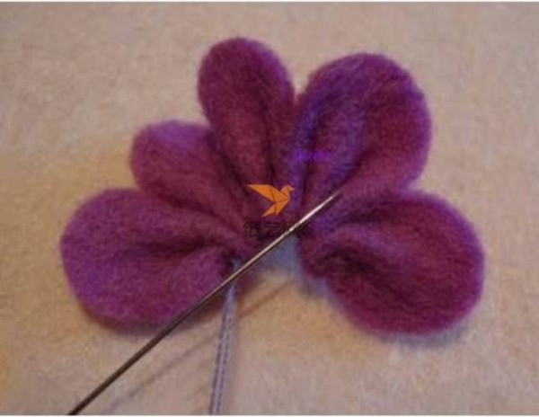 Non-woven flower hairpin making tutorial Non-woven tutorial