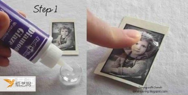 Tutorial on how to hand-make personalized retro glue portrait ornaments