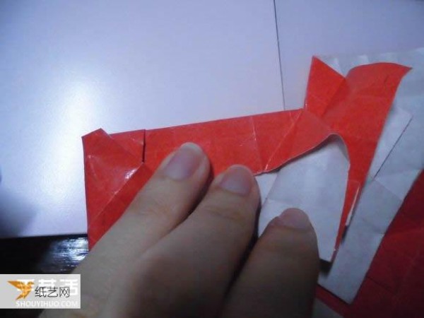 Super complicated kissing fish heart origami illustration process