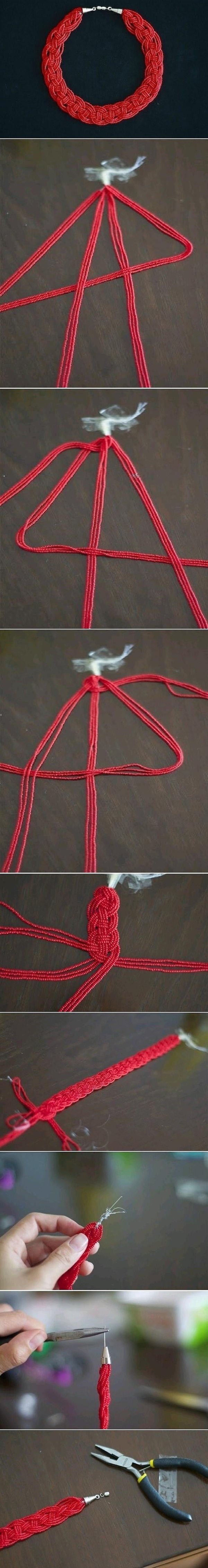 Necklace weaving noble and exquisite ladies necklace weaving tutorial with illustrations