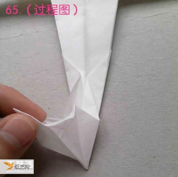 Detailed method and illustrated steps of folding a three-dimensional egret using origami