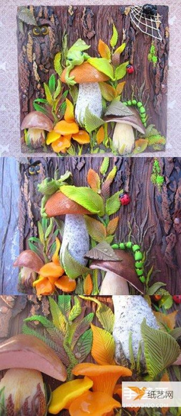 A very exquisite illustrated tutorial on how to make three-dimensional clay paintings