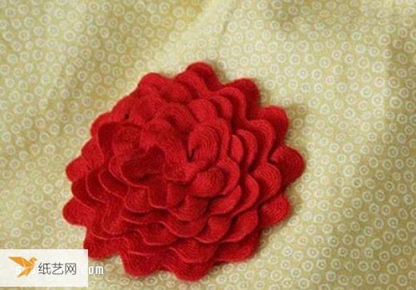 How to make peony head flowers by hand using non-woven fabric and lace