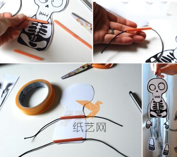 Super cute little skull Halloween decoration making tutorial