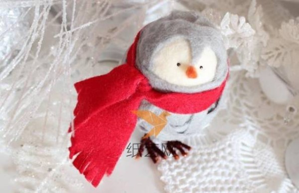 Cute non-woven fabric little penguin Christmas gift making tutorial