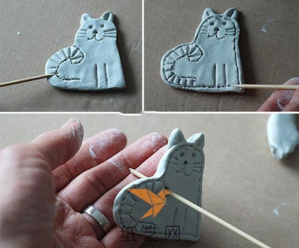 Cute clay heart-shaped kitten Mother’s Day gift decoration making tutorial